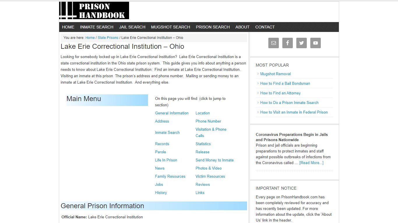 Lake Erie Correctional Institution – Ohio