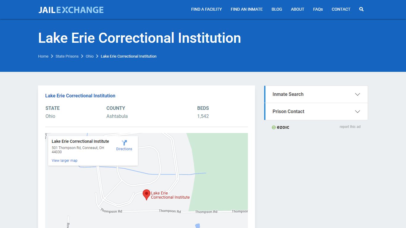 Lake Erie Correctional Institution Prisoner Search ...